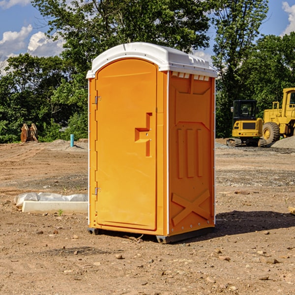 can i customize the exterior of the porta potties with my event logo or branding in Divide County